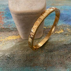 Roman numeral bangle gold color